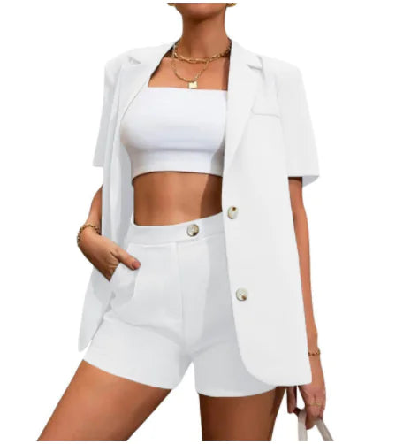 WOLFF Sommer-Blazer- und Shorts-Set für Damen (einteilig)