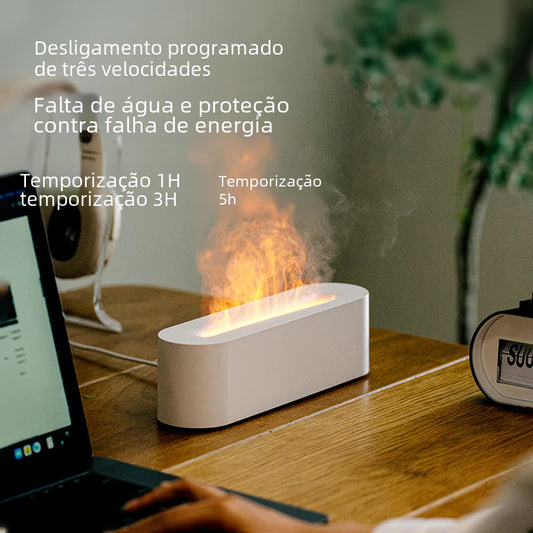 Difusor de Aroma y Humidificador de Llama Colorida Creativa