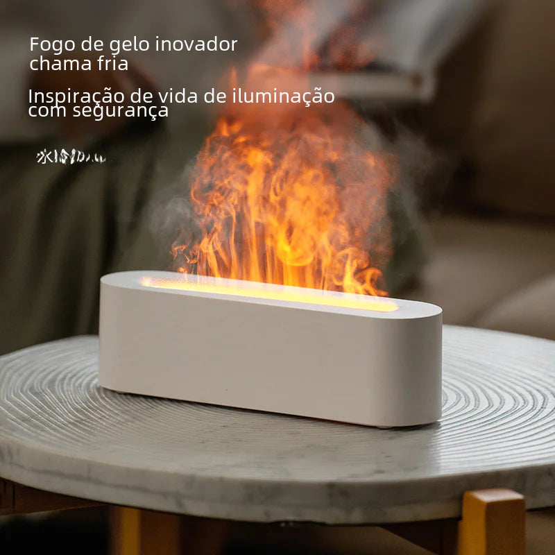 Difusor de Aroma y Humidificador de Llama Colorida Creativa