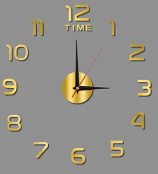 Kit de Reloj de Pared 3D Sin Marco para Hacerlo Uno Mismo