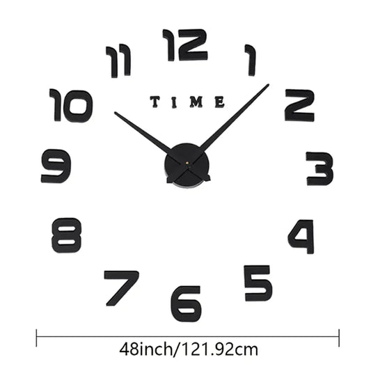 Kit de Reloj de Pared 3D Sin Marco para Hacerlo Uno Mismo