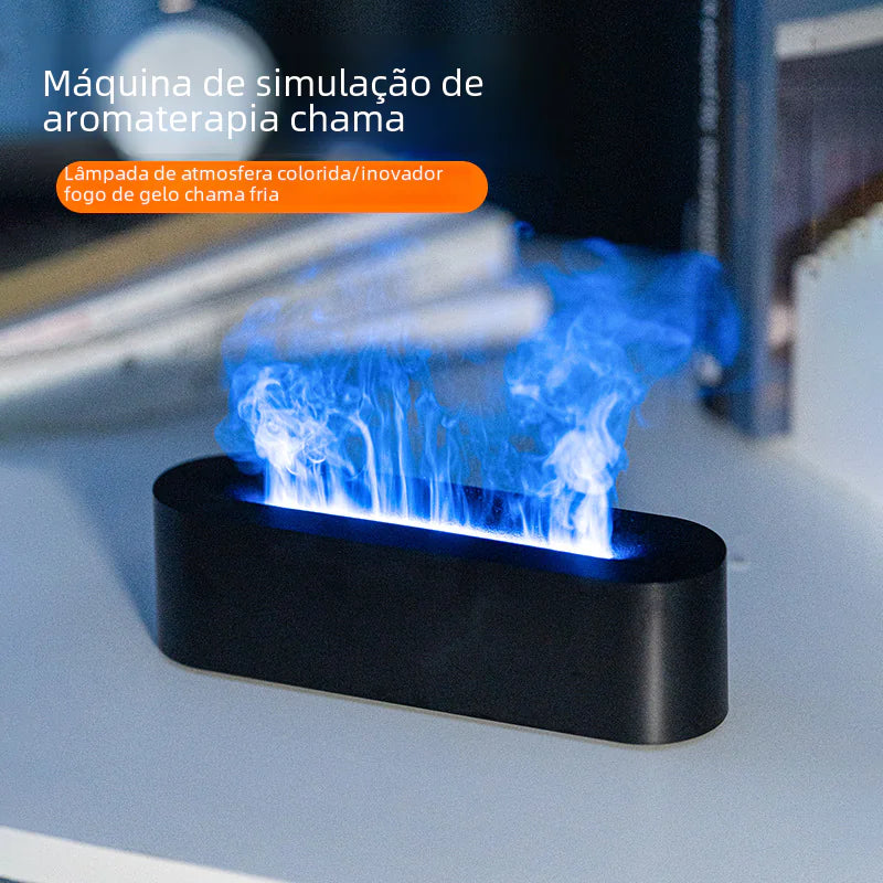 Difusor de Aroma y Humidificador de Llama Colorida Creativa
